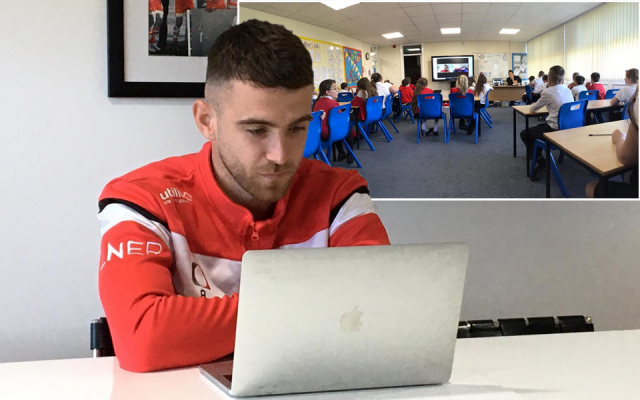 Ben Whiteman makes first virtual Rovers player visit at Doncaster primary school 