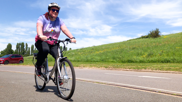 Bicycle library user Bea Wood praises Club Doncaster Foundation's inclusivity during Doncaster Pride Week