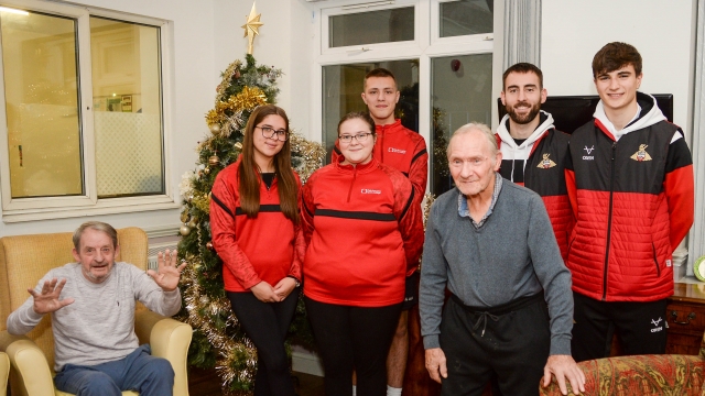 Student council club together to provide gifts to care home in Doncaster, with help from special guests