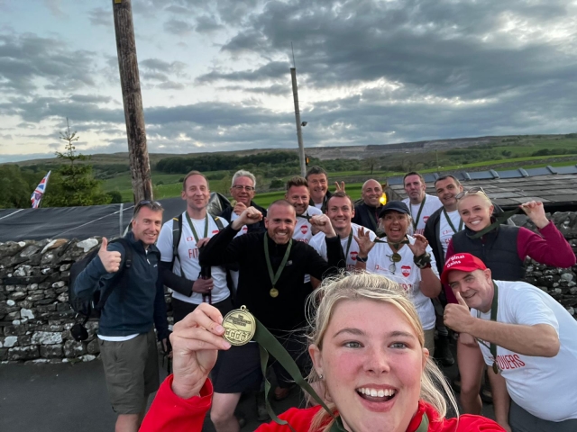 Fit Rovers participants complete the Yorkshire 3 peaks challenge to raise money for The Foundation