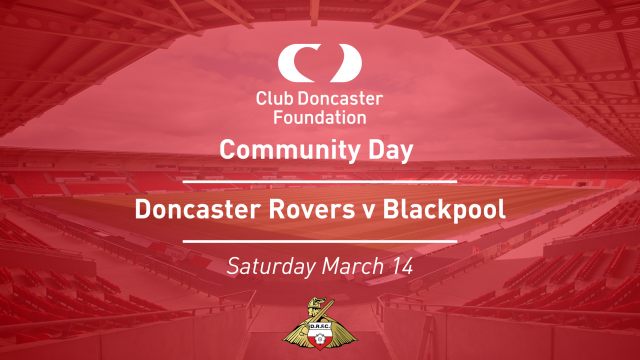 Club Doncaster Foundation community day set for Blackpool fixture