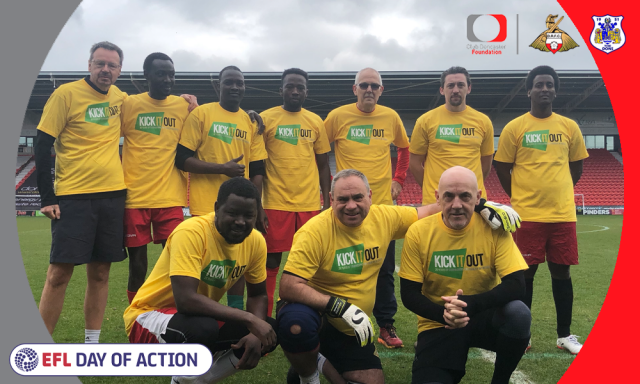 Foundation team up with Doncaster Rovers to welcome refugees to the Keepmoat Stadium