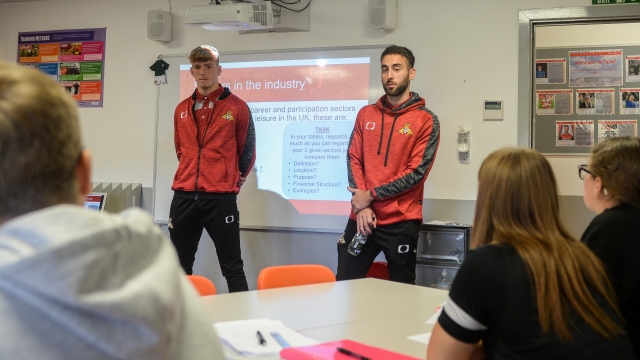 Sports College students visited by Doncaster Rovers first team squad 