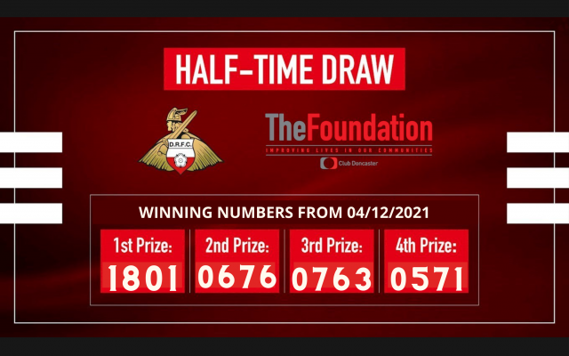 Half Time Draw Results - 04 December 
