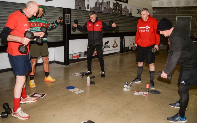 Fit Rovers vets get visit from Doncaster Rovers assistant manager as the programme winds down for Christmas