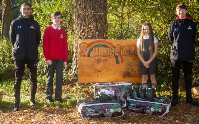 The Foundation donate gardening supplies to partner school to help with community project
