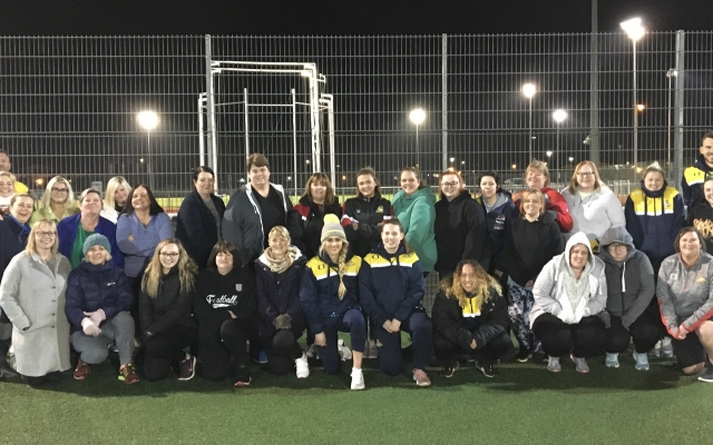 Belles players and management join Fit Rovers Ladies for walking football
