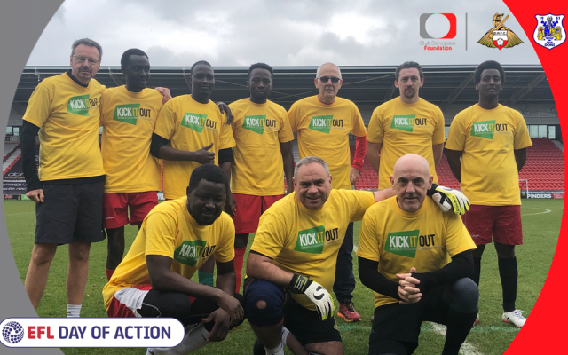 Foundation team up with Doncaster Rovers to welcome refugees to the Keepmoat Stadium
