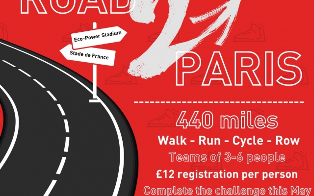 Complete Club Doncaster Foundation's 'Road 2 Paris' challenge this May!