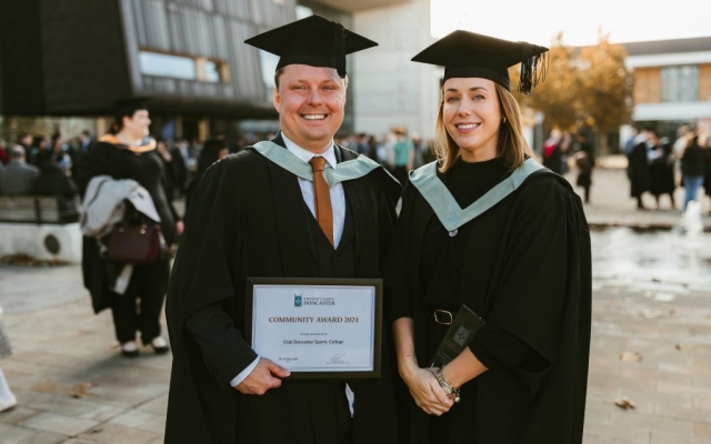 Club Doncaster Sports College win the Community Award at graduation ceremony